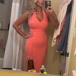 LIKELY Revolve Rudina Halter Gown Dress in Coral - Size 0 2 4 or 6  *NEW w/ Tag*